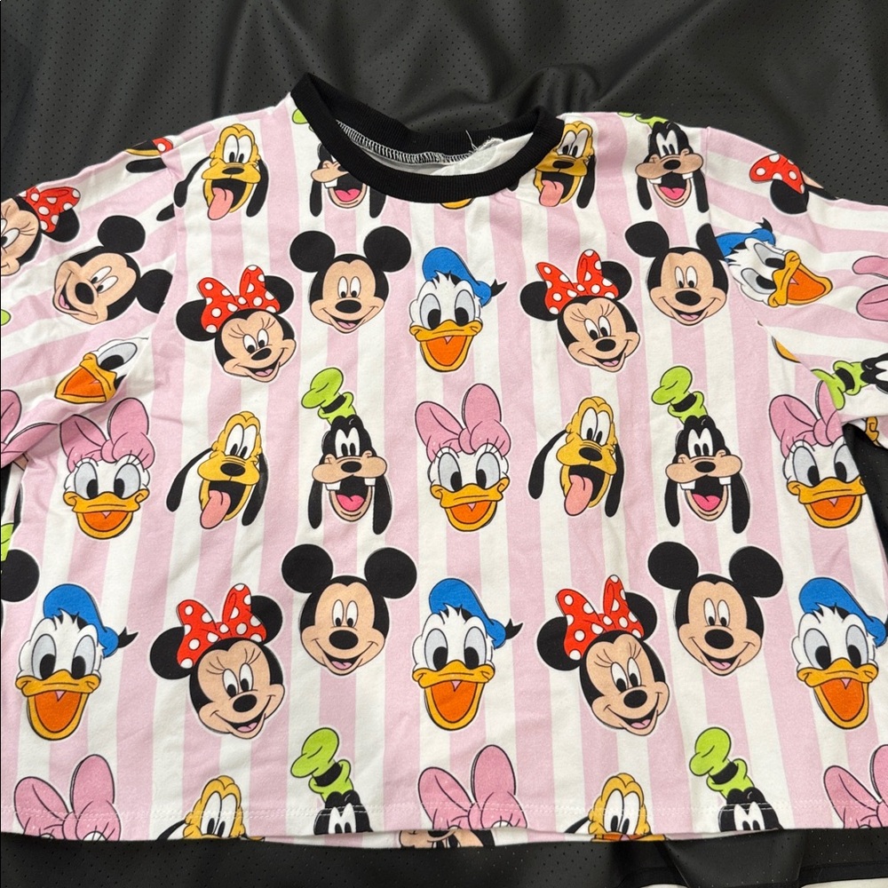 Disney Character Print Crop Top